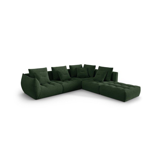 Tmavozelená rohová pohovka (pravý roh/do L) Bloom – Micadoni Home-image-2