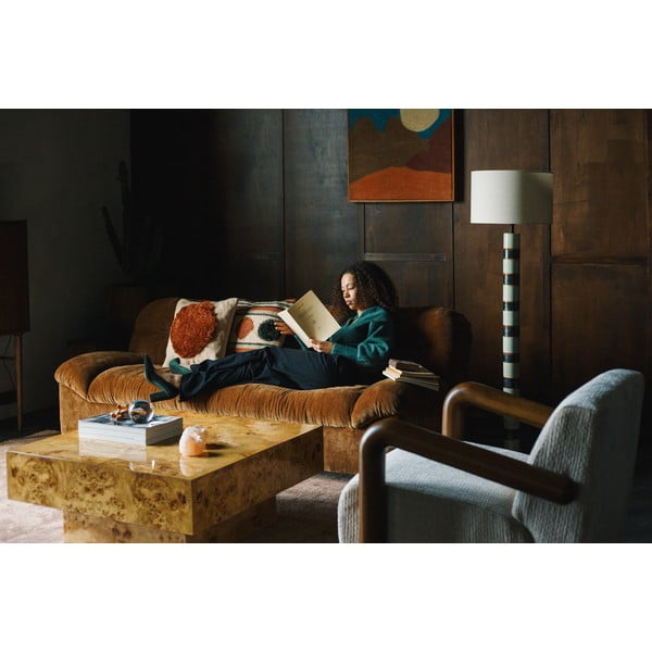 Hnedá zamatová pohovka 214 cm Douglas – Dutchbone-image-4