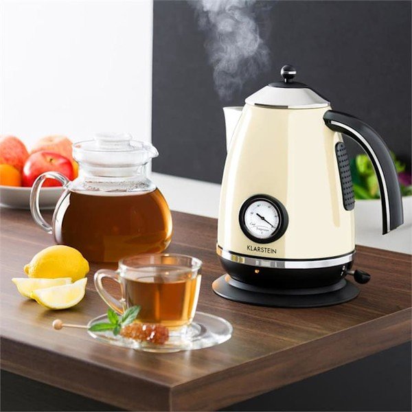 Béžová rýchlovarná kanvica Klarstein Aquavita Chalet-image-1