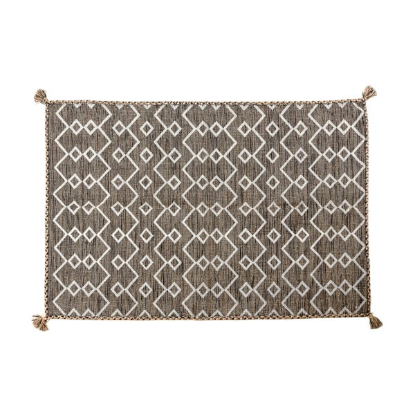 Hnedý ručne tkaný koberec Kilim Elegant 52, 110 x 60 cm