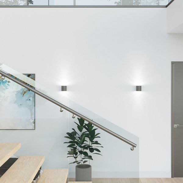 Tmavosivé nástenné svietidlo ø 10 cm Roda – Sollux-image-1