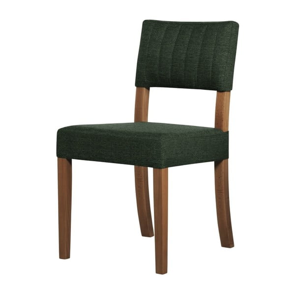 Zelená stolička s tmavohnedými nohami Ted Lapidus Maison Néroli