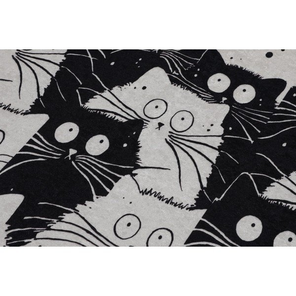 Čierne/sivé kúpeľňové predložky v súprave 2 ks 60x100 cm White Cats – Foutastic-image-3