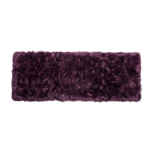 Tmavovínový behúň z ovčej vlny Royal Dream Zealand, 190 × 70 cm