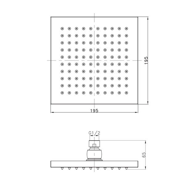 Mosadzná hlavová sprcha v zlatej farbe – Sapho-image-1
