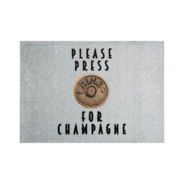 Sivá rohožka Mint Rugs StateMat Please Press, 50 × 75 cm
