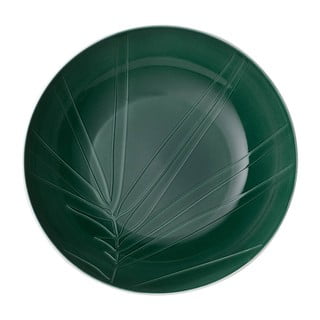 Bielo-zelená porcelánová servírovacia miska Villeroy & Boch Leaf, ⌀ 26 cm