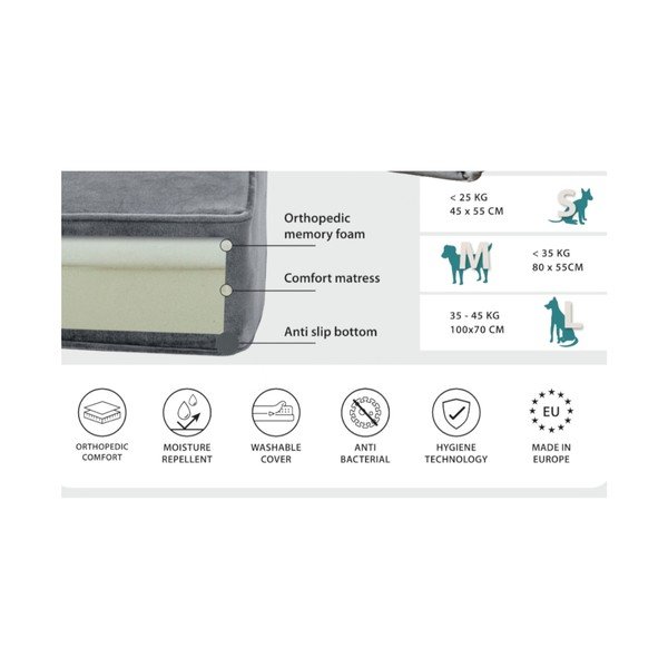 Svetlohnedý matrac pre psa 80x55 cm – Madison-image-1