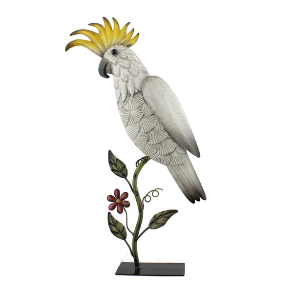 Ručne maľovaná kovová dekorácia Juliana Country Living Cockatoo