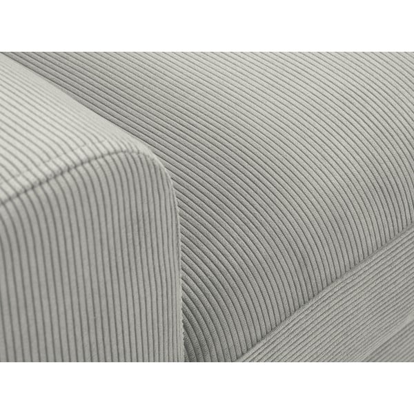 Svetlosivá menčestrová rozkladacia rohová pohovka Micadoni Home Moghan, pravý roh-image-1