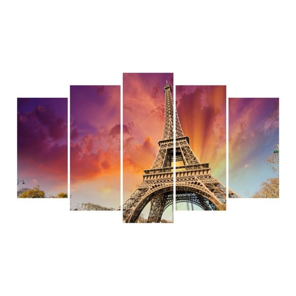 Viacdielny obraz Insigne Fall Eiffel, 102 × 60 cm