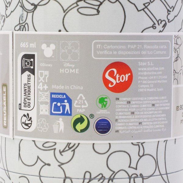 Biela detská termoska z nehrdzavejúcej ocele 665 ml Mickey Mouse – STOR-image-4