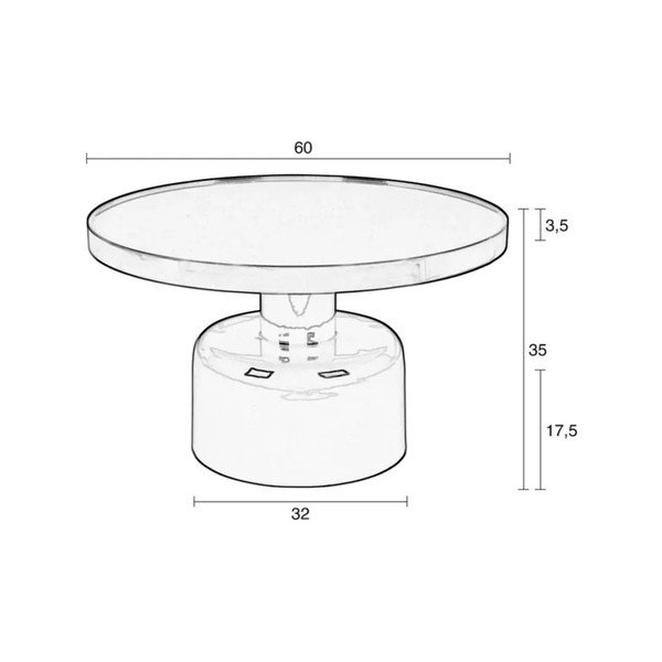 Kovový okrúhly odkladací stolík ø 60 cm Glam – Zuiver-image-4