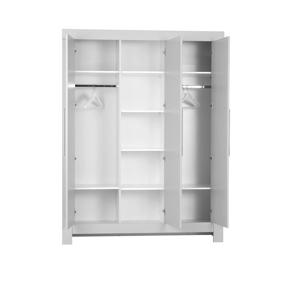 Sivá tvojdverová šatníková skriňa Pinio Calmo-image-1