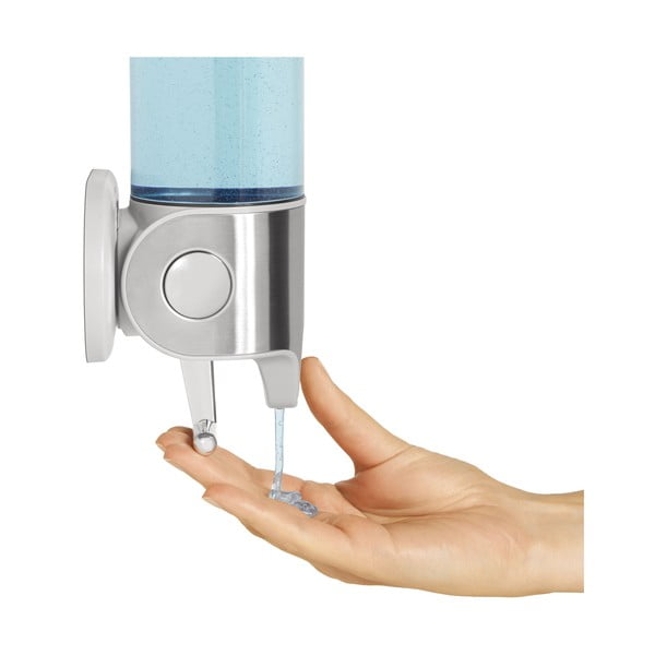 Nástenný dávkovač mydla z nerezovej ocele v striebornej farbe 880 ml - simplehuman-image-4