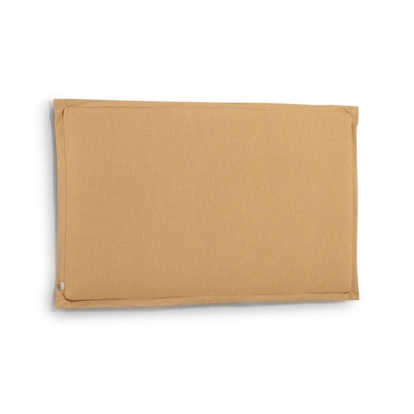 Čalúnené čelo postele v horčicovej farbe 186x106 cm Tanit – Kave Home