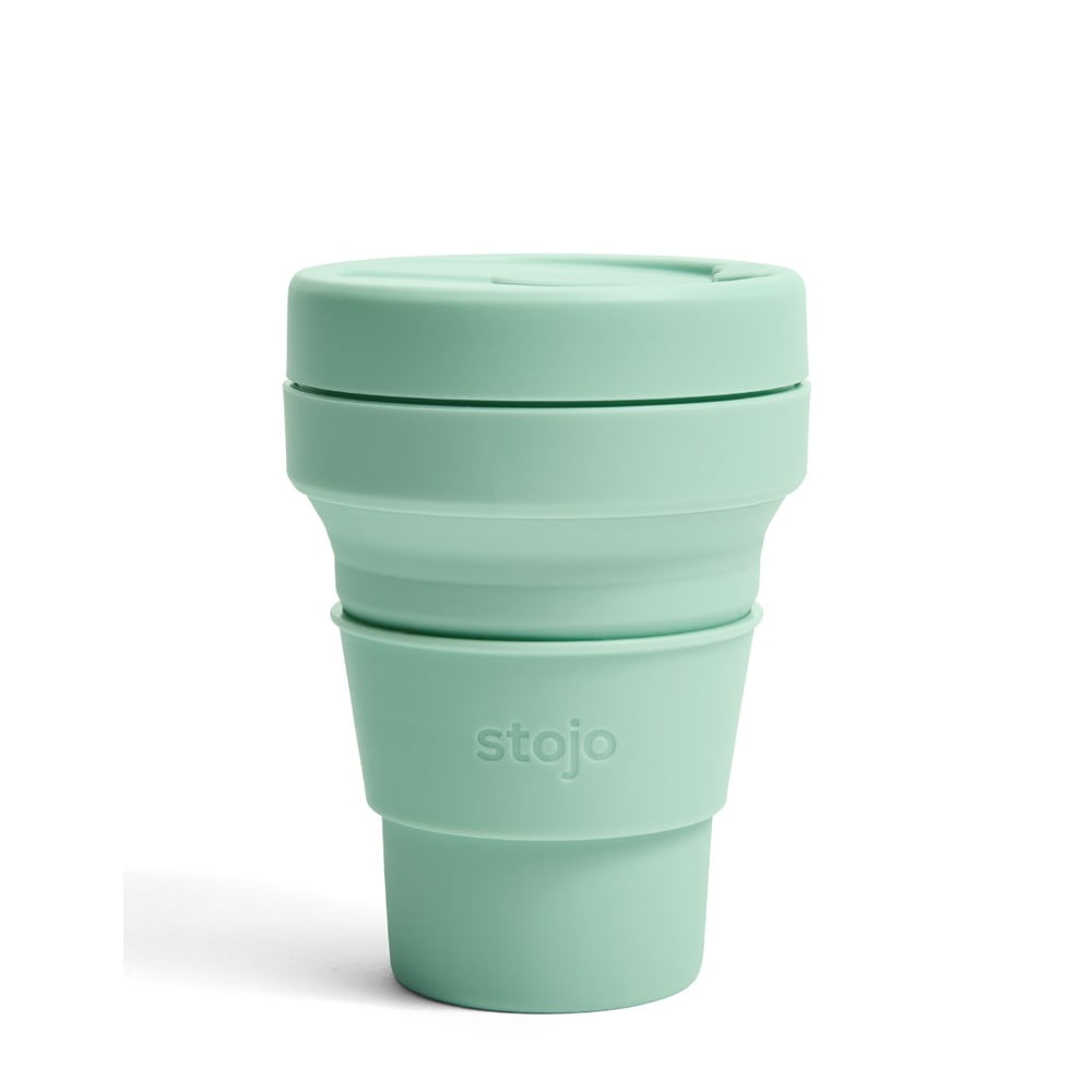 Zelený skladací cestovný hrnček Stojo Pocket Cup Seafoam, 355 ml