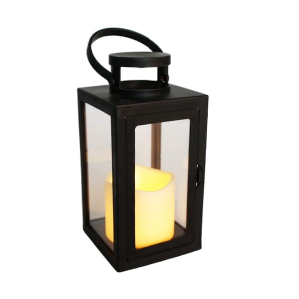 Čierny LED lampáš (výška  20 cm) – Dakls
