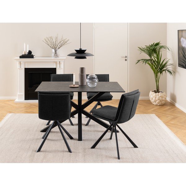 Tmavosivá jedálenská stolička Flynn – Actona-image-2