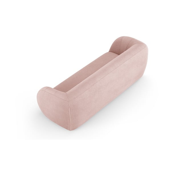 Svetloružová pohovka z textílie buklé 230 cm Essen – Cosmopolitan Design-image-3