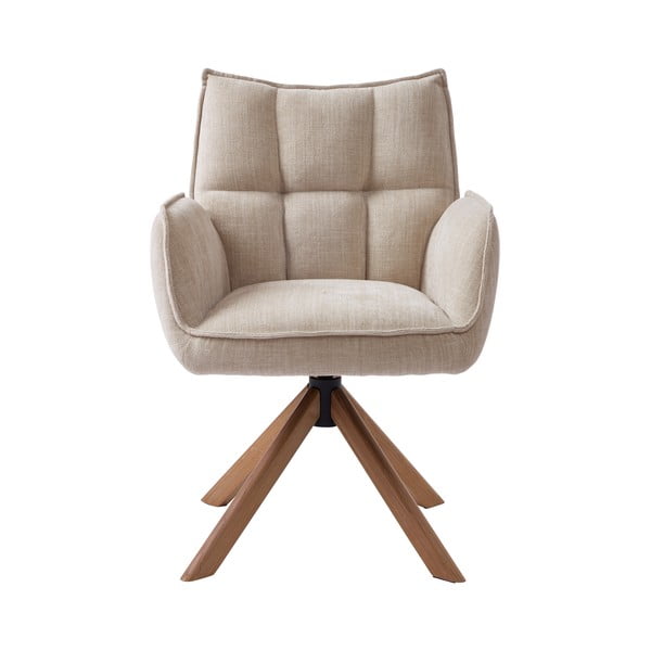 Krémovobiele čalúnené jedálenské kreslá v súprave 2 ks Marilla – Unique Furniture-image-1