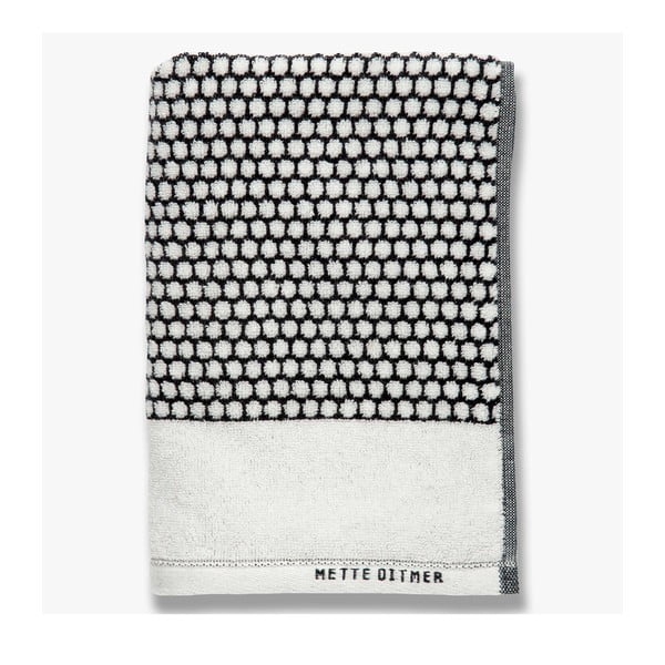 Čierno-biele bavlnené uteráky v súprave 2 ks 40x60 cm Grid - Mette Ditmer Denmark