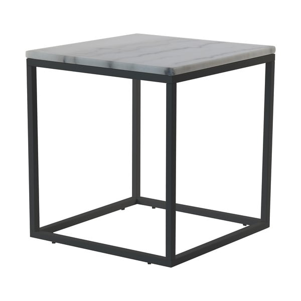 Mramorový konferenčný stolík s čiernou konštrukciou RGE Accent, šírka 55 cm