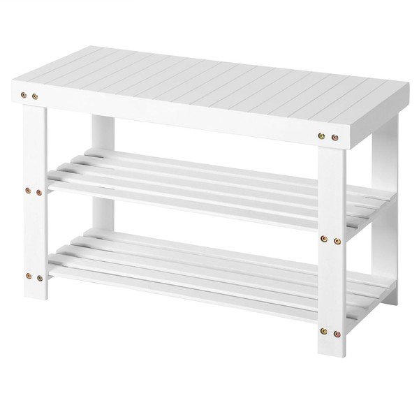 Biely bambusový regál na 6 párov topánok Songmics, šírka 70 cm-image-2