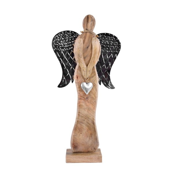 Vianočná drevená dekorácia v tvare anjela Ego Dekor, výška 46 cm