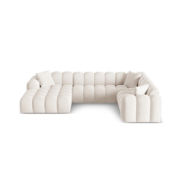 Krémová ženilková rohová pohovka (pravý roh/do tvaru "U") Treno – Cosmopolitan Design