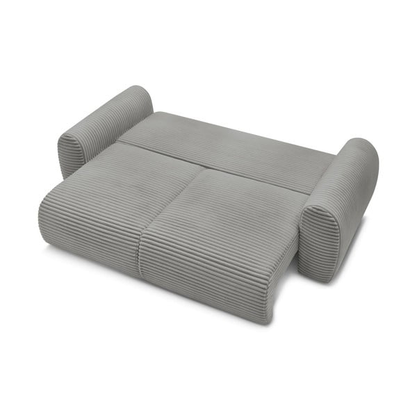 Tmavosivá menčestrová rozkladacia pohovka 257 cm Lucien – Bobochic Paris-image-4