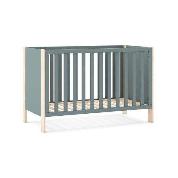 Postieľka 60x120 cm v prírodnej farbe/sivozelená Esteban – Marckeric-image-3