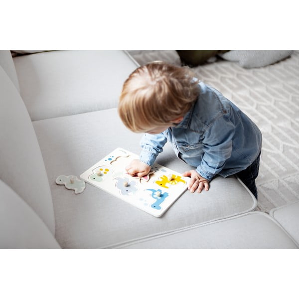 Drevené vkladacie puzzle (počet dielikov 6) Dinosaurs – Kindsgut-image-2