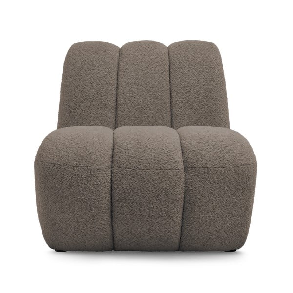 Taupe kreslo z textílie buklé Janissaire – Bobochic Paris-image-3