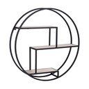 Čierna/v prírodnej farbe poschodová polica z masívu paulownie 62 cm Rotterdam – House Nordic