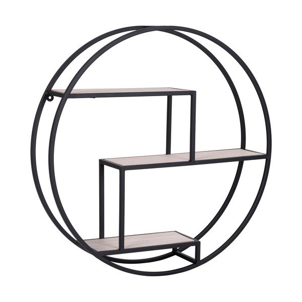 Čierna/v prírodnej farbe poschodová polica z masívu paulownie 62 cm Rotterdam – House Nordic