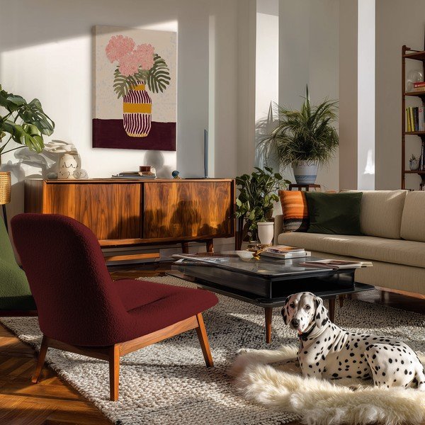 Obraz 60x80 cm Striped Vase – Styler-image-1