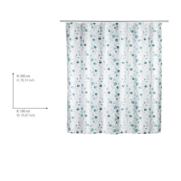 Zelený sprchový záves Wenko Pioppo-image-1