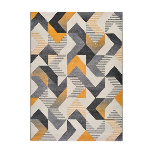 Oranžovo-sivý koberec Universal Gladys Abstract, 80 x 150 cm
