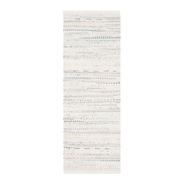 Biely bavlnený behúň Safavieh Elena, 68 × 182 cm