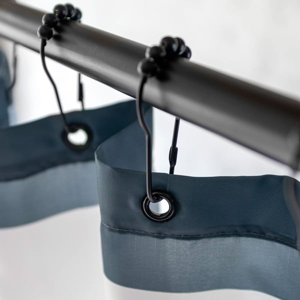 Čierne háčiky k sprchovému závesu v súprave 10 ks Aqua – Mette Ditmer Denmark-image-2