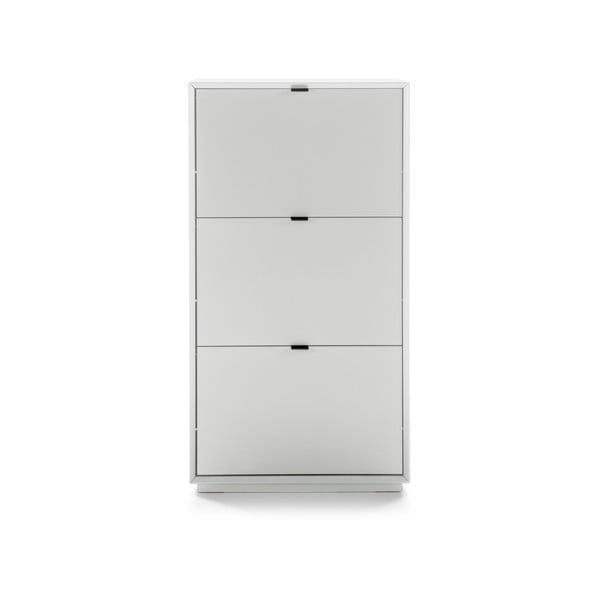 Biela skrinka na topánky s 3 zásuvkami Marckeric Luka-image-2