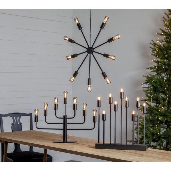 Čierny LED svietnik Best Season Pix, výška 50 cm-image-1