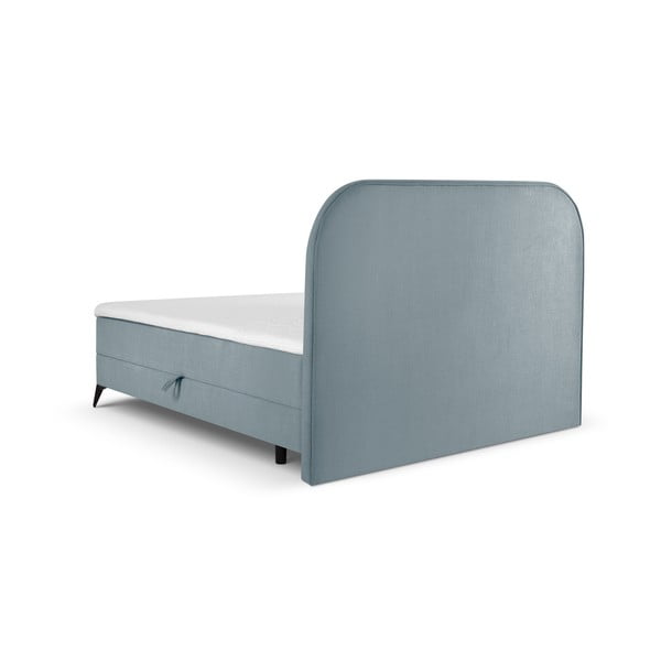 Svetlomodrá boxspring posteľ s úložným priestorom 180x200 cm Eclipse – Cosmopolitan Design-image-3