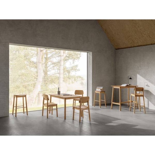 Jedálenský stôl v dekore duba 80x120 cm Barlow – Actona-image-1