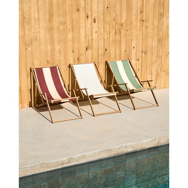 Zelené drevené záhradné ležadlo Vilara – Kave Home-image-4