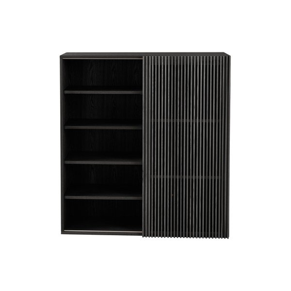 Čierna predsieňová zostava v dekore jaseňa 110x120x40 cm Sion – Jotex-image-4