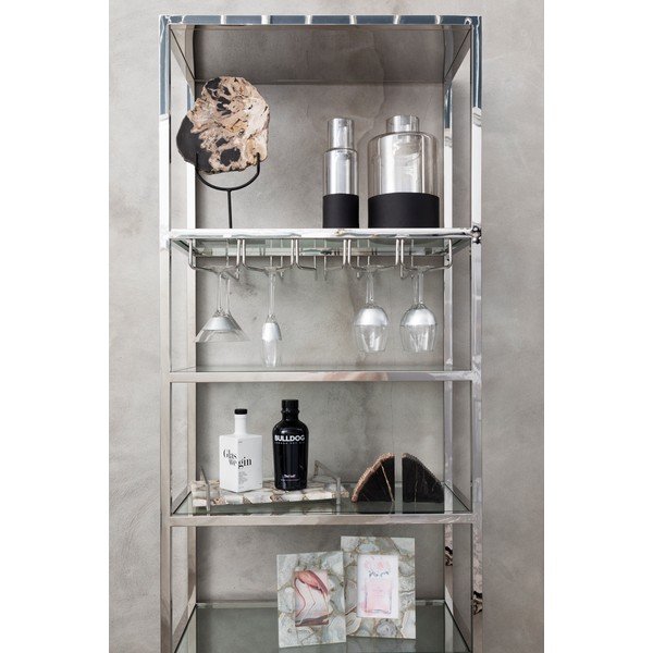 Sklenená váza s čiernymi detailmi Premier Housewares Cova, výška 30 cm-image-1