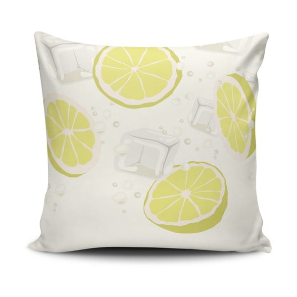 Obliečka na vankúš s prímesou bavlny Cushion Love Lemons, 45 × 45 cm