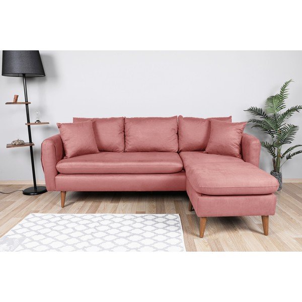 Svetloružová pohovka 215 cm Sofia – Balcab Home-image-1
